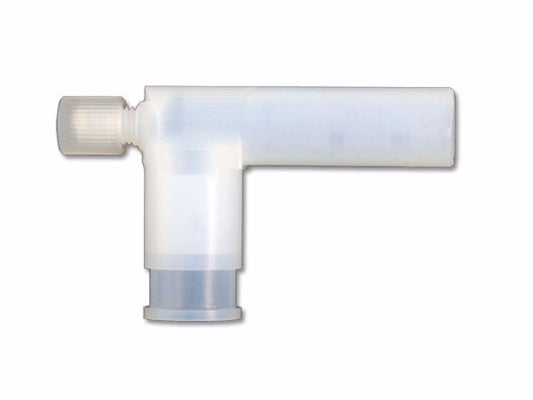 PFA adapter elbow for spray chamber